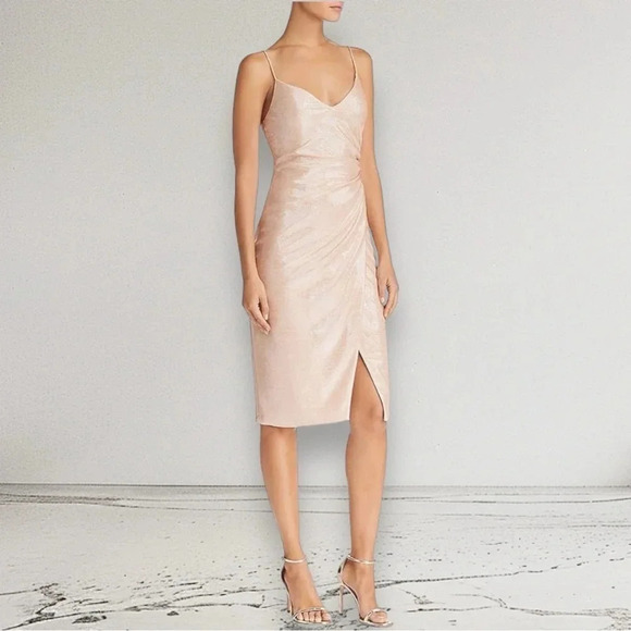 NWT BLACK HALO Bowery Sheath Dress in Apricot Size 8 - Picture 1 of 15